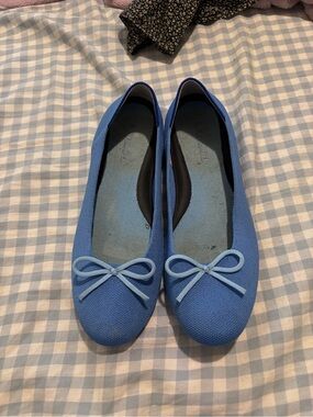 Rothy's Light Blue Bow Ballet Flats